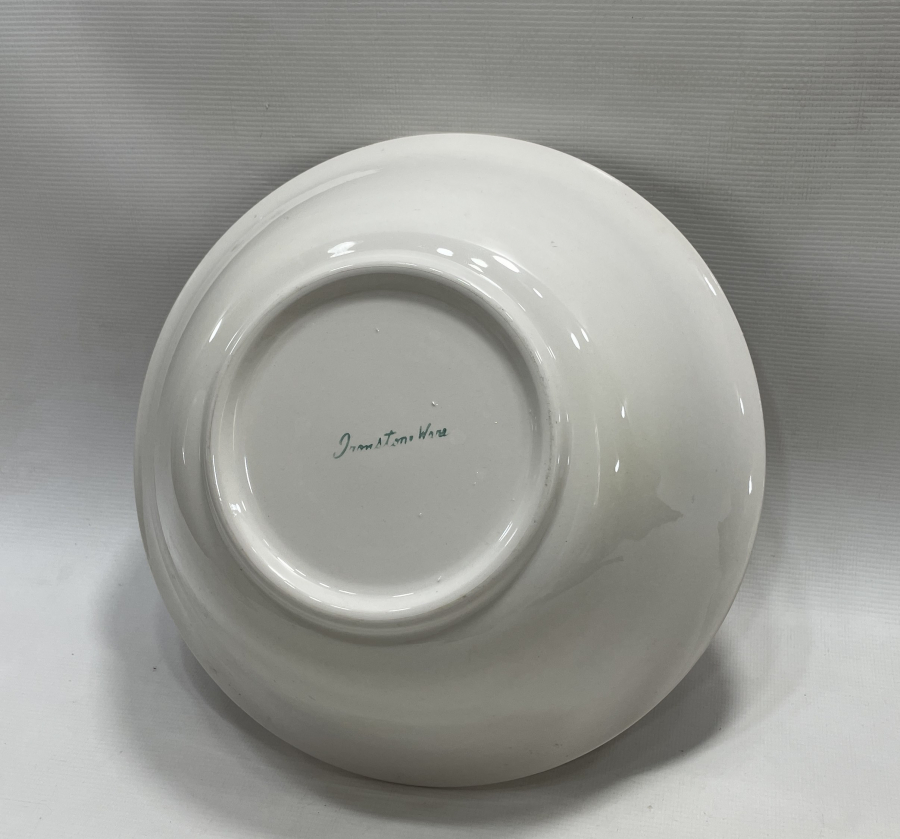 1900 BAŞLARI DEV BOY EL BOYAMA PORSELEN ÇUKUR TABAK