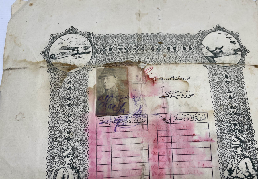 1929 TARİHLİ ÇOK NADİR ASKER KÜNYE EVRAKI