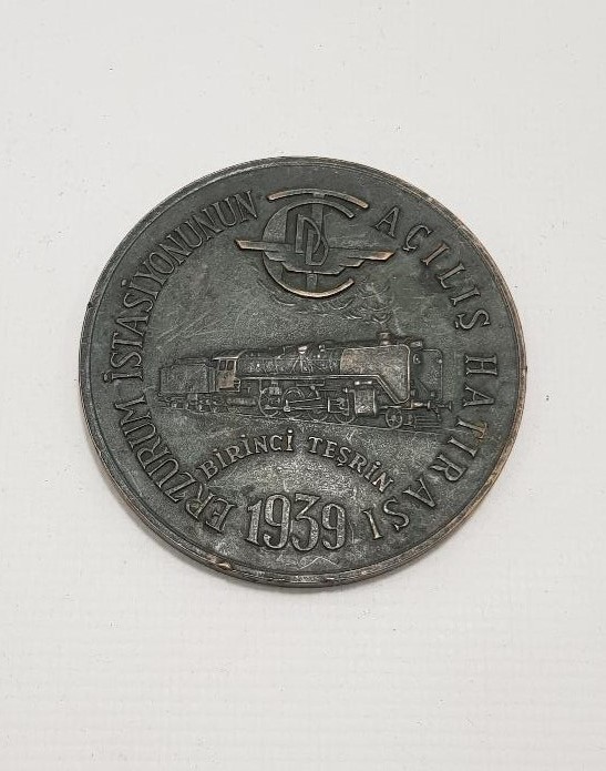 1939 ERZURUM TREN İSTASYONU AÇILIŞ HATIRASI MADALYONU 