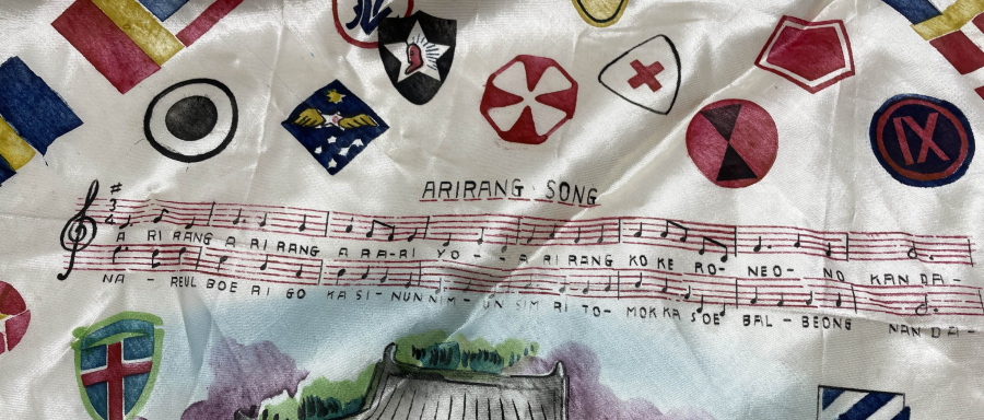 KORE SAVAŞI DÖNEMİ ÇOK NADİR İPEK İTTİFAK MENDİLİ