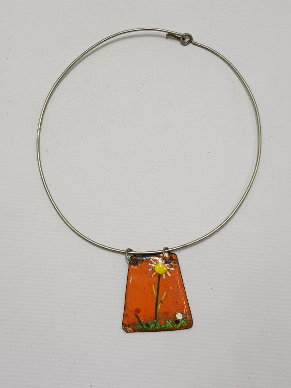 MİNELİ ALPAKA KOLYE 