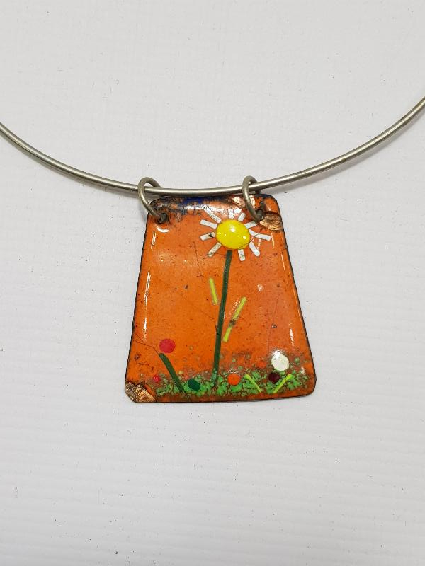 MİNELİ ALPAKA KOLYE 