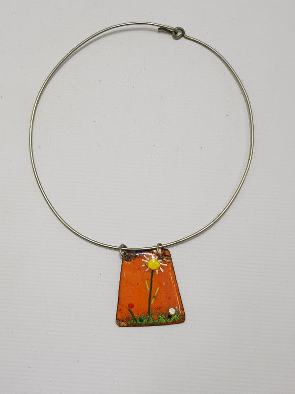 MİNELİ ALPAKA KOLYE 