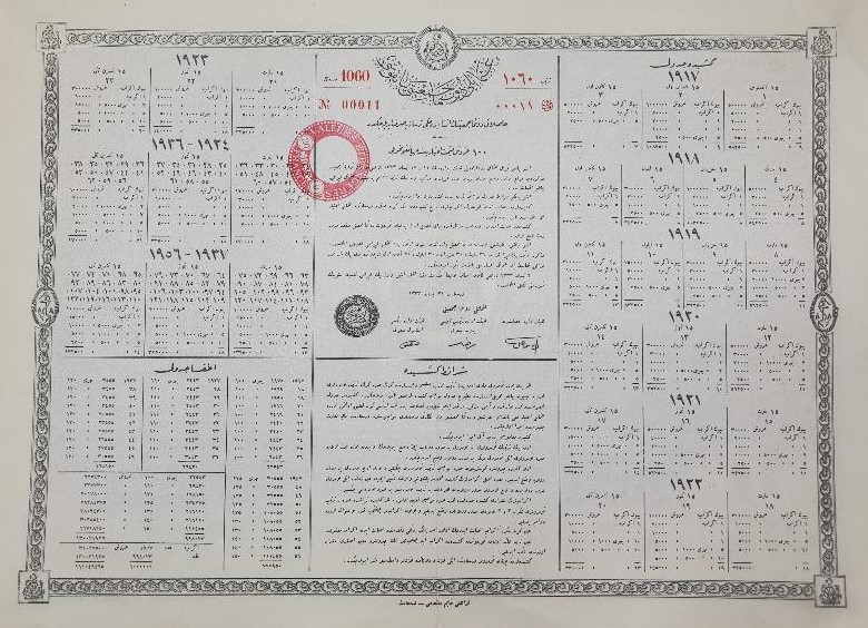 OSMANLI DONANMA CEMİYETİ PİYANGO BİLETİ 