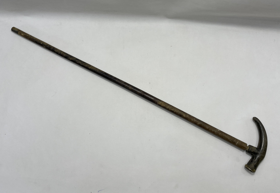 OSMANLI DÖNEMİ ÇOK NADİR TEBER FORMUNDA BOYNUZ DERVİŞ ASASI