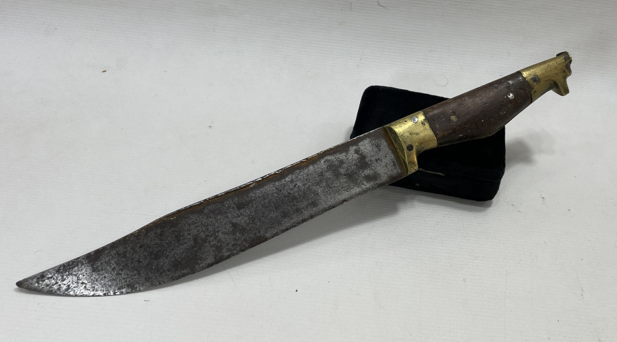 OSMANLI DÖNEMİ KURT BAŞLI KABADAYI KAMASI - KABADAYI SALLAMASI