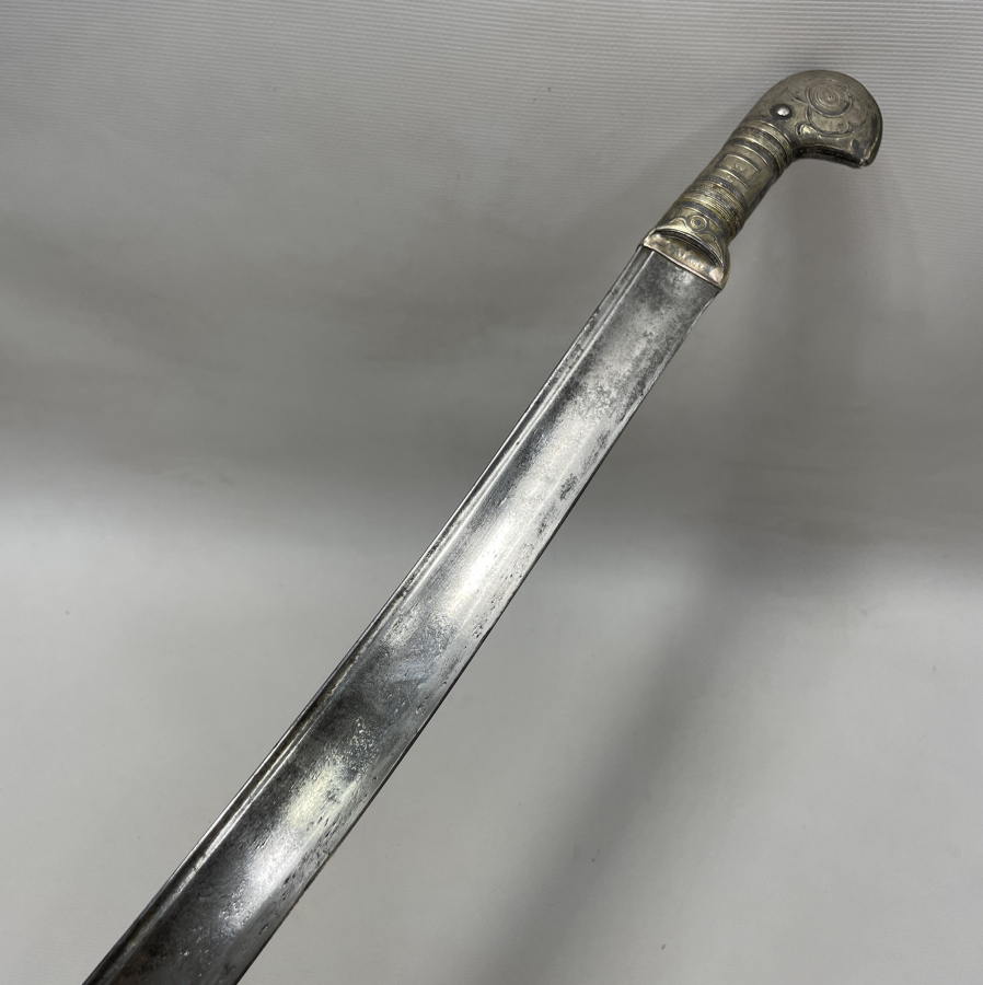 OSMANLI DÖNEMİ OSMANLICA YAZILI GÜMÜŞ SAPLI ORJİNAL KINIINDA ÇERKES ŞAŞKASI