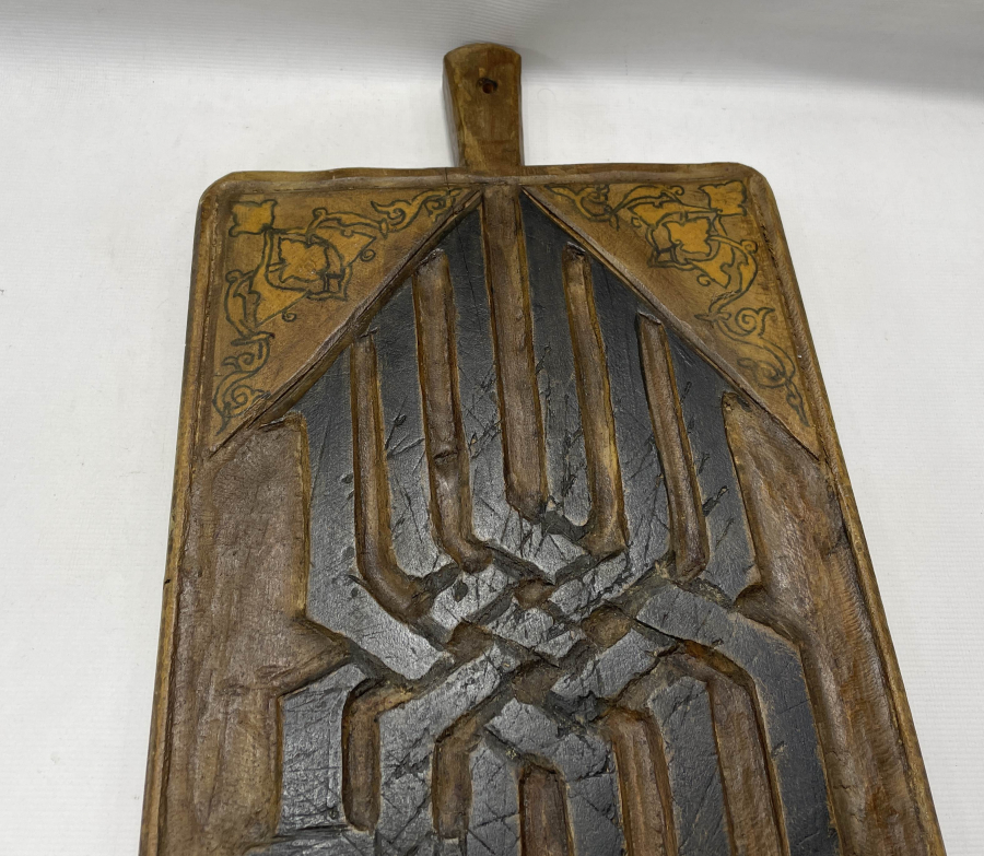 OSMANLI DÖNEMİ TAMAMI EL OYMA VE EL BOYAMA NADİR BEREKET TASFİRLİ LEVHA