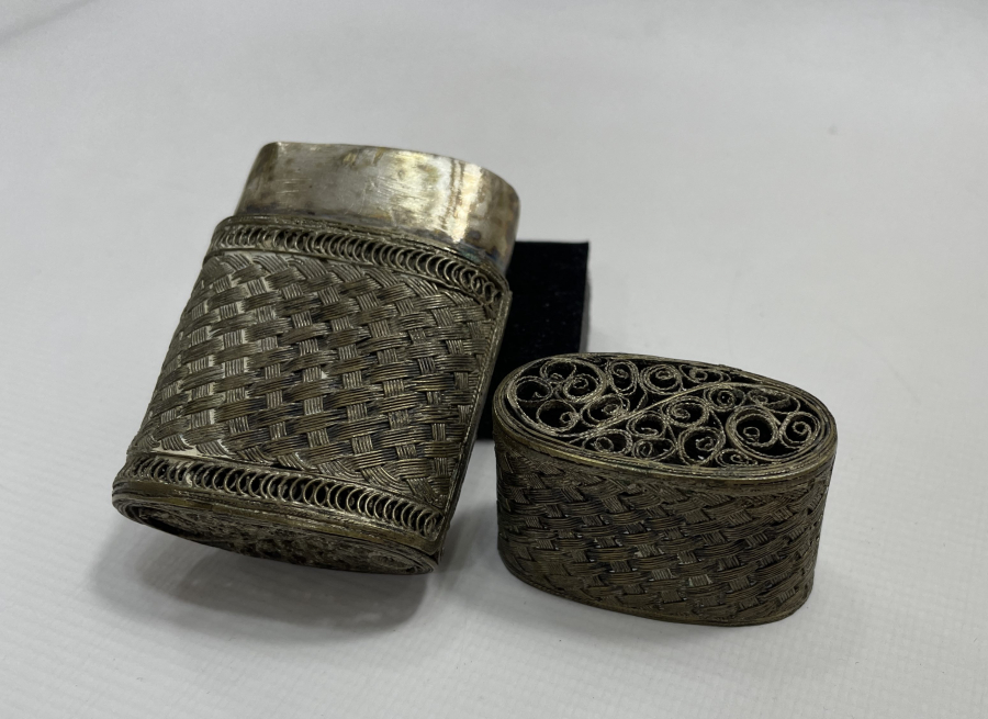 TELKARİ İŞÇİLİKLİ ANTİKA SİGARA TABAKASI