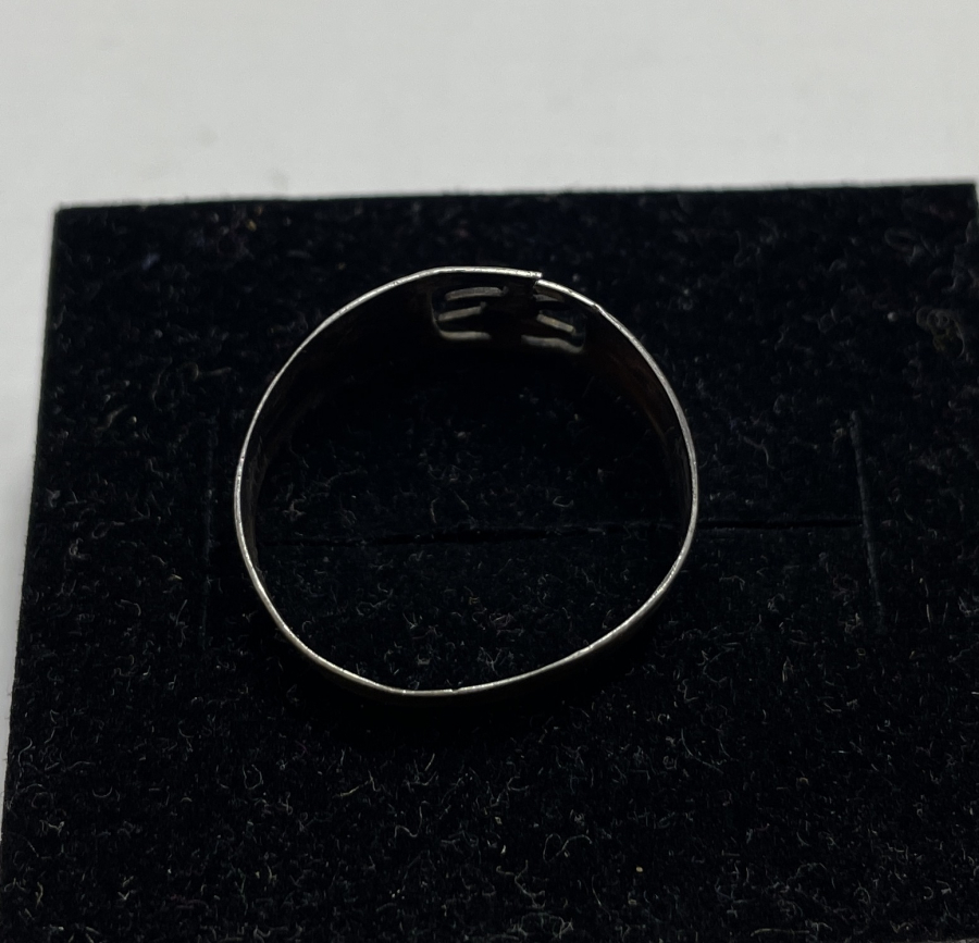 YAN TARAFINDA OSMANLICA CELAL YAZILI MEVLEVİ FORMUNDA GÜMÜŞ YÜZÜK