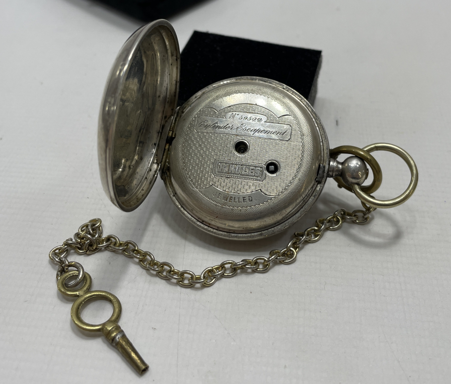 1850-1870 YILALRI ARASI ANAHTAR KURMALI RENKLİ KADRAN CEP SAATİ