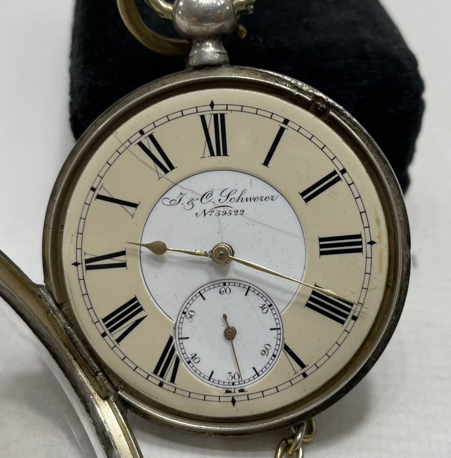 1850-1870 YILALRI ARASI ANAHTAR KURMALI RENKLİ KADRAN CEP SAATİ