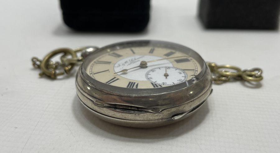 1850-1870 YILALRI ARASI ANAHTAR KURMALI RENKLİ KADRAN CEP SAATİ