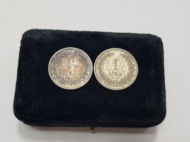 1947 TARİHLİ İKİ ADET GÜMÜŞ 1 LİRA