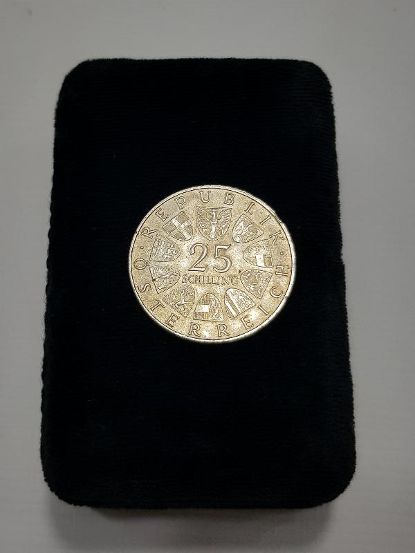 1967 MARIA THERASIA RESİMLİ 25 SCHILLING GÜMÜŞ HATIRA PARA 