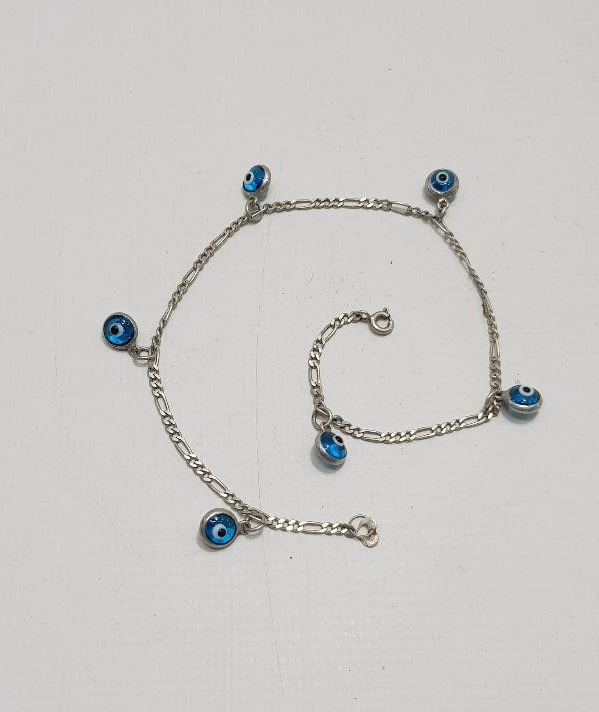 NAZAR BONCUKLU GÜMÜŞ BİLEKLİK 