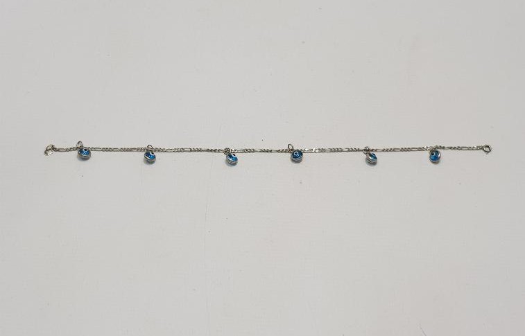 NAZAR BONCUKLU GÜMÜŞ BİLEKLİK 