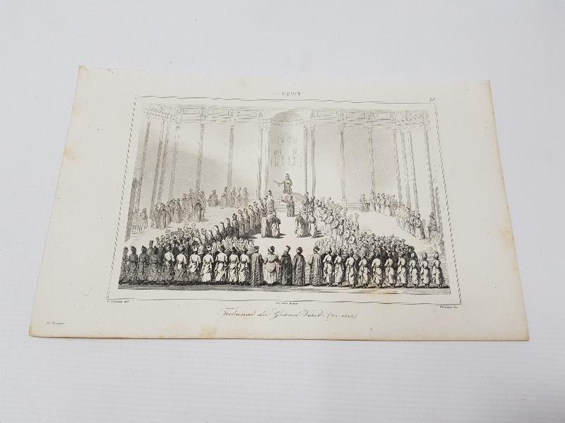 OSMANLI DÖNEMİ GRAVÜR: SARAYDA BÜYÜKVEZİRİN DAVETLİLERİ KABULÜ