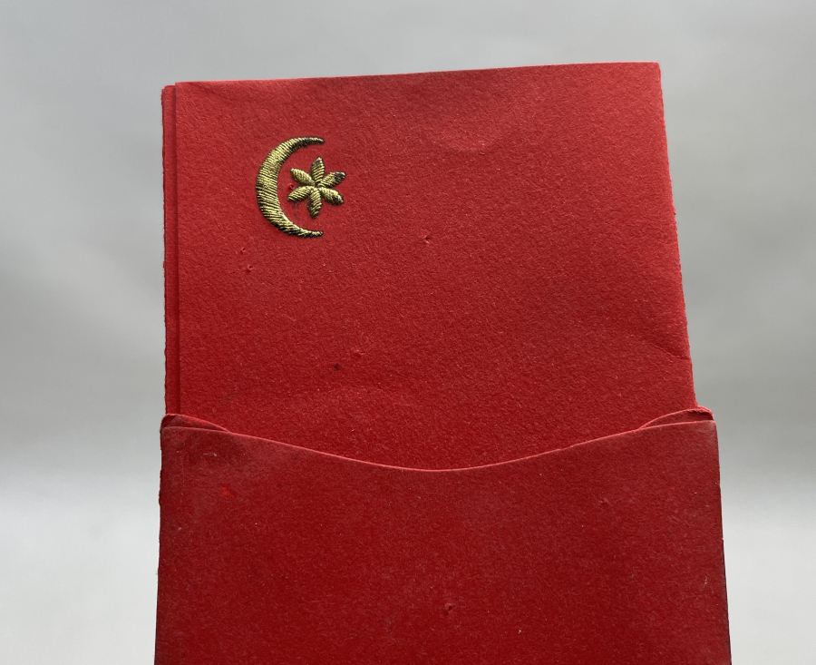 OSMANLI DÖNEMİ ÜZERİ AY YILDIZLI ÖZEL ASKERİ DAVETİYE