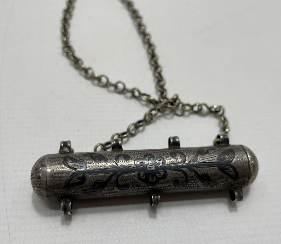 OSMANLI DÖNEMİ VAN İŞİ SAVATLI GÜMÜŞ HAMAYIL