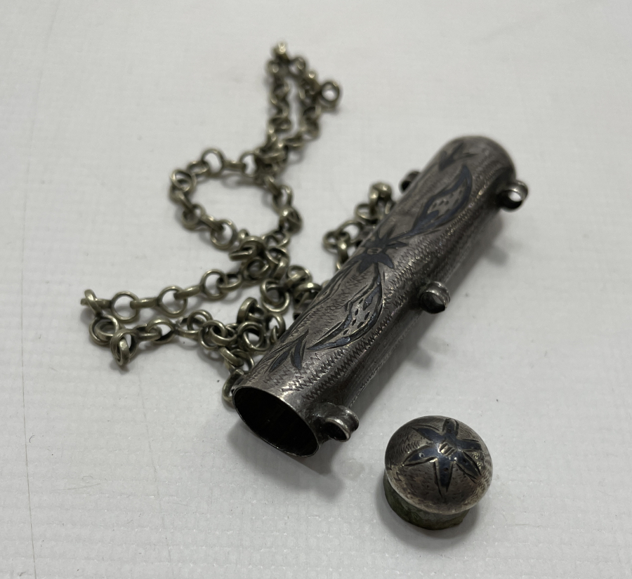 OSMANLI DÖNEMİ VAN İŞİ SAVATLI GÜMÜŞ HAMAYIL