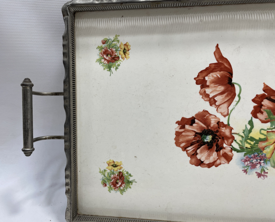 OSMANLI DÖNEMİ EL BOYAMA BÜYÜK BOY TAŞ TEPSİ