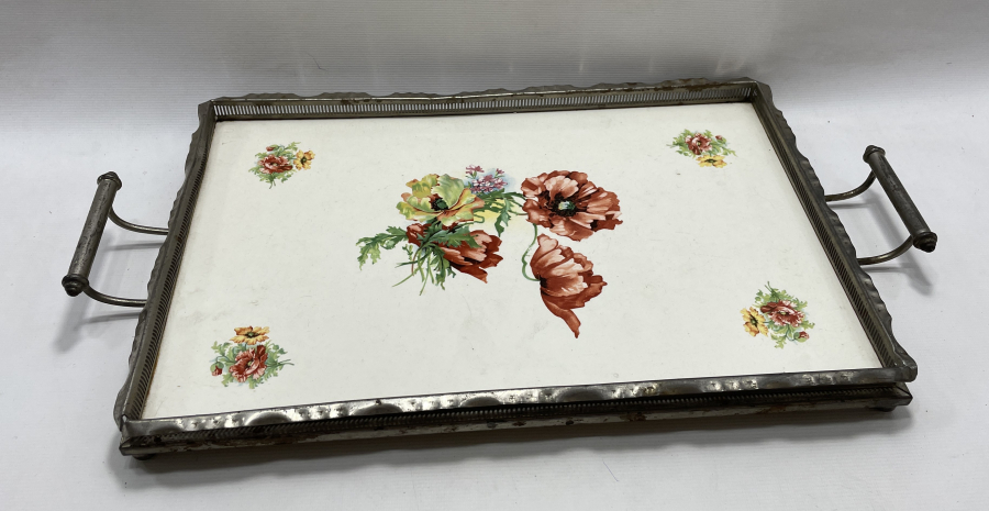 OSMANLI DÖNEMİ EL BOYAMA BÜYÜK BOY TAŞ TEPSİ