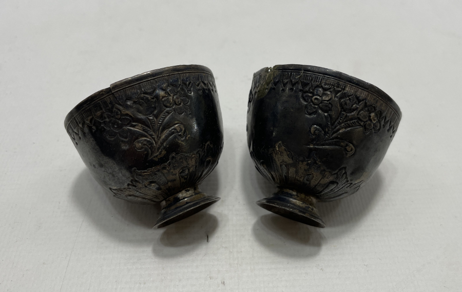 OSMANLI DÖNEMİ ESERİ İSTANBUL GÜMÜŞ ÇİFT FİNCAN ZARFI