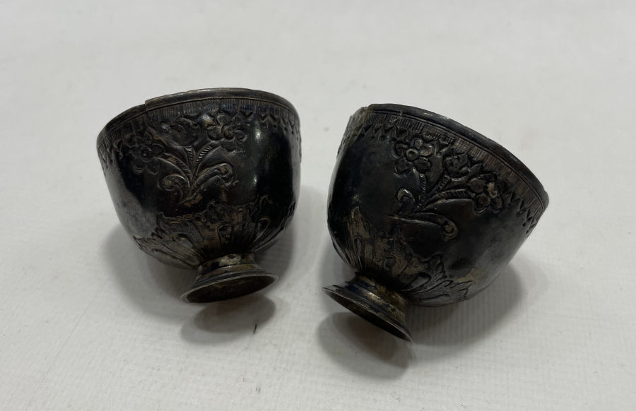 OSMANLI DÖNEMİ ESERİ İSTANBUL GÜMÜŞ ÇİFT FİNCAN ZARFI