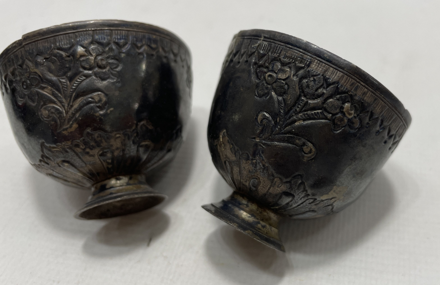 OSMANLI DÖNEMİ ESERİ İSTANBUL GÜMÜŞ ÇİFT FİNCAN ZARFI