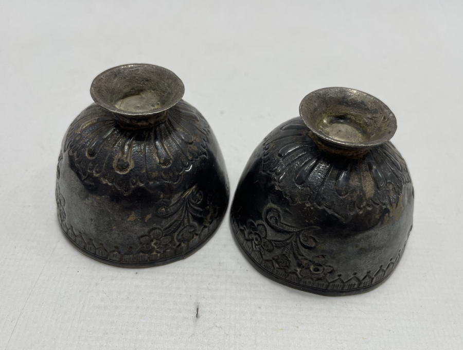 OSMANLI DÖNEMİ ESERİ İSTANBUL GÜMÜŞ ÇİFT FİNCAN ZARFI