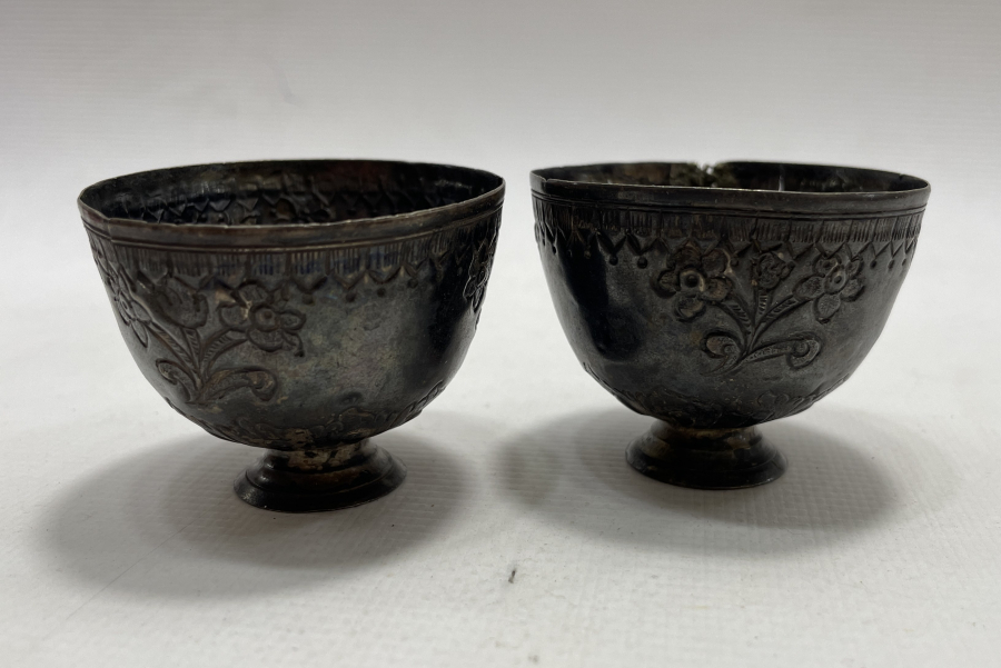 OSMANLI DÖNEMİ ESERİ İSTANBUL GÜMÜŞ ÇİFT FİNCAN ZARFI