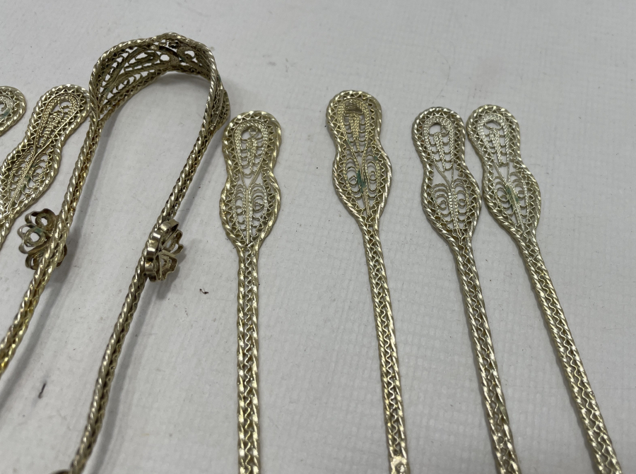 OSMANLI DÖNEMİ GÜMÜŞ KAPLAMA ÇAY TAKIMI