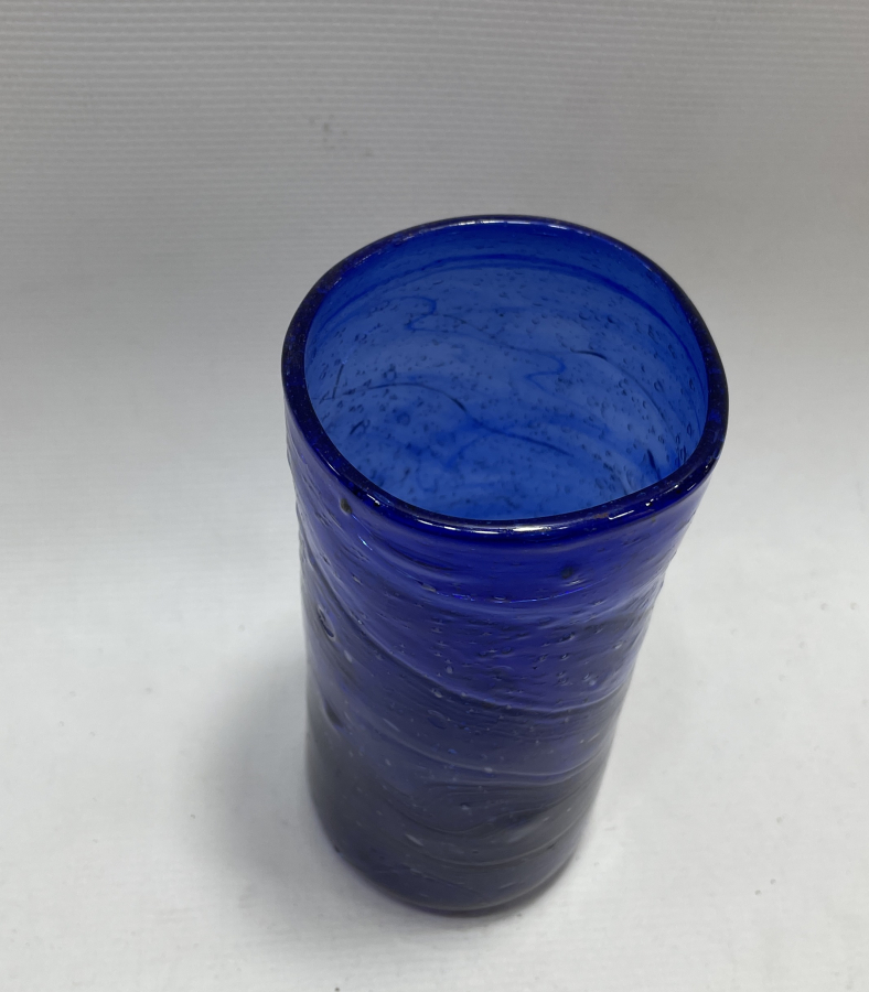 OSMANLI DÖNEMİ KOPARMA İŞÇİLİKLİ MAVİ BARDAK