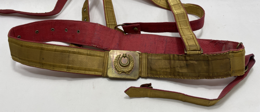 OSMANLI DÖNEMİ SIRMA İŞÇİLİKLİ SUBAY KEMERİ