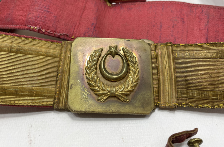 OSMANLI DÖNEMİ SIRMA İŞÇİLİKLİ SUBAY KEMERİ