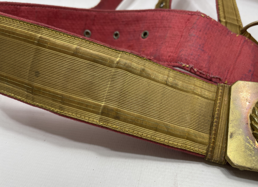 OSMANLI DÖNEMİ SIRMA İŞÇİLİKLİ SUBAY KEMERİ