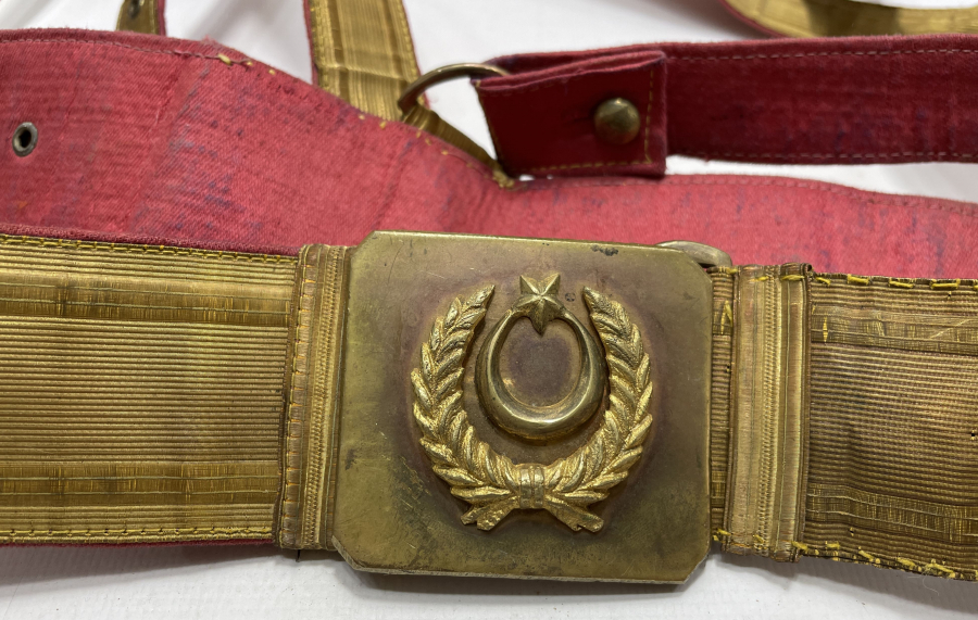 OSMANLI DÖNEMİ SIRMA İŞÇİLİKLİ SUBAY KEMERİ