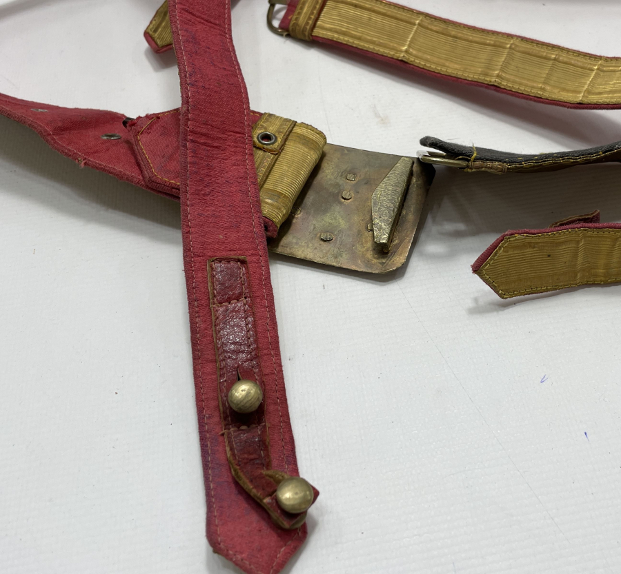 OSMANLI DÖNEMİ SIRMA İŞÇİLİKLİ SUBAY KEMERİ