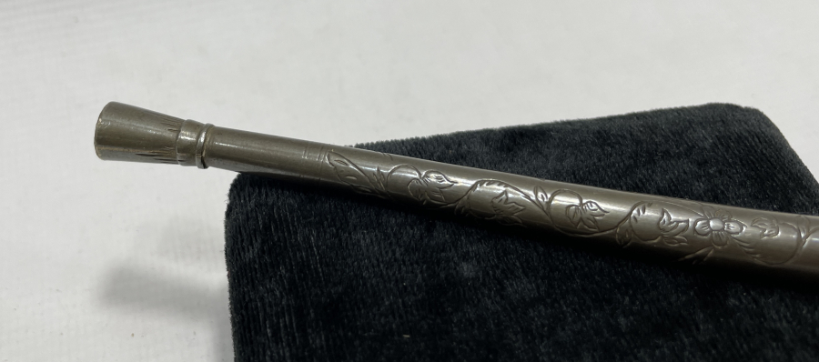 ÜZERİ KALEM İŞÇİLİKLİ GÜMÜŞ SİGARA AĞIZLIĞI