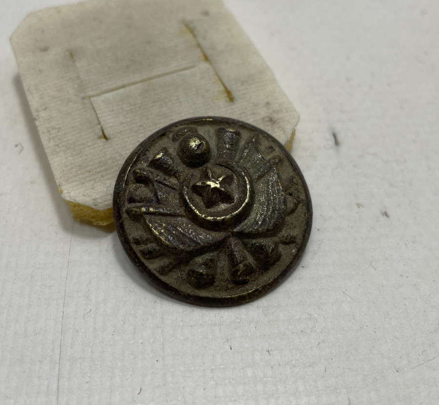 ÜZERİNDE OSMANLI DEVLET ARMASI BULUNAN ÇOK NADİR OSMANLI PAŞA KIYAFETİ DÜĞMESİ