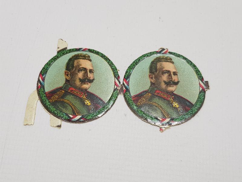 1. DÜNYA SAVAŞI DÖNEMİ ALMAN KAISER WILHELM TEMALI İKİ ADET VİNYET 