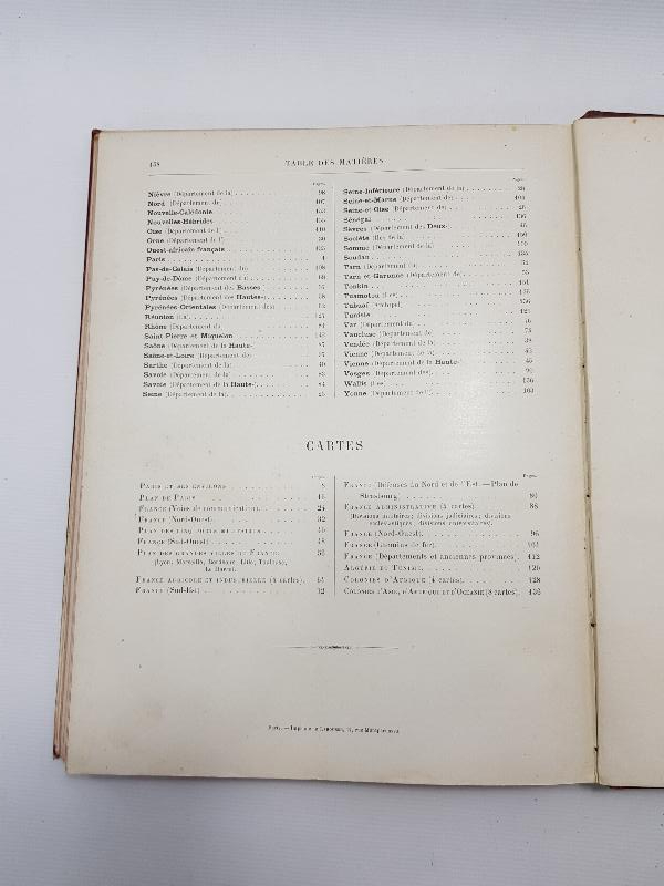 1900'LERDEN FRANSIZCA ATLAS LAROUSSE ILLUSTRE