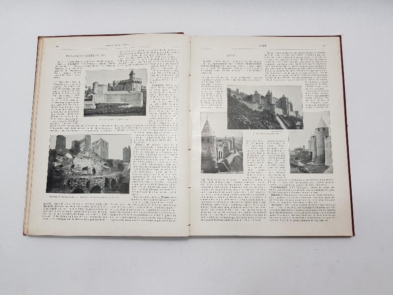 1900'LERDEN FRANSIZCA ATLAS LAROUSSE ILLUSTRE