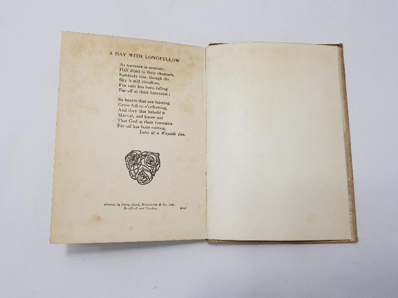 1900's HIRİSTİYAN EVANGELİST İLAHİ KİTABI: A DAY WITH THE POET LONGFELLOW 