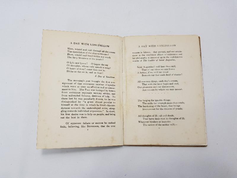 1900's HIRİSTİYAN EVANGELİST İLAHİ KİTABI: A DAY WITH THE POET LONGFELLOW 