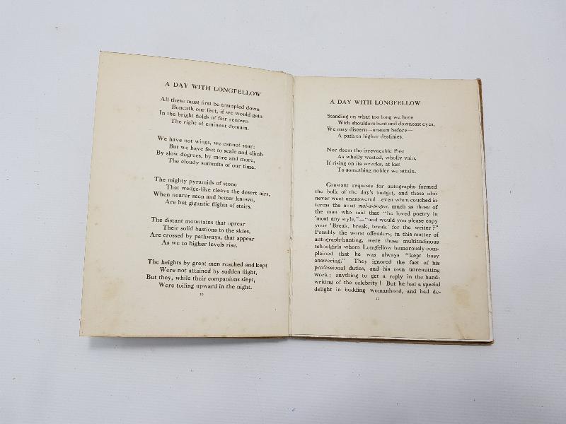 1900's HIRİSTİYAN EVANGELİST İLAHİ KİTABI: A DAY WITH THE POET LONGFELLOW 