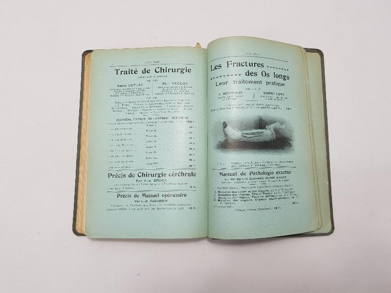 1904 TARİHLİ FRANSIZCA TIP KİTABI: PRECIS DE TECHNIQUE OPERATOIRE