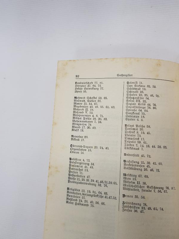 1918 ALMANCA KİTAP: DIE TURKEI 