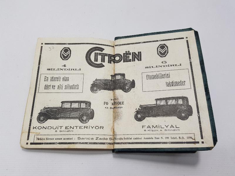 1929-1930 OTOMOBİLCİ VE ŞOFÖRLERE MAHSUS CEP MUHTIRASI 